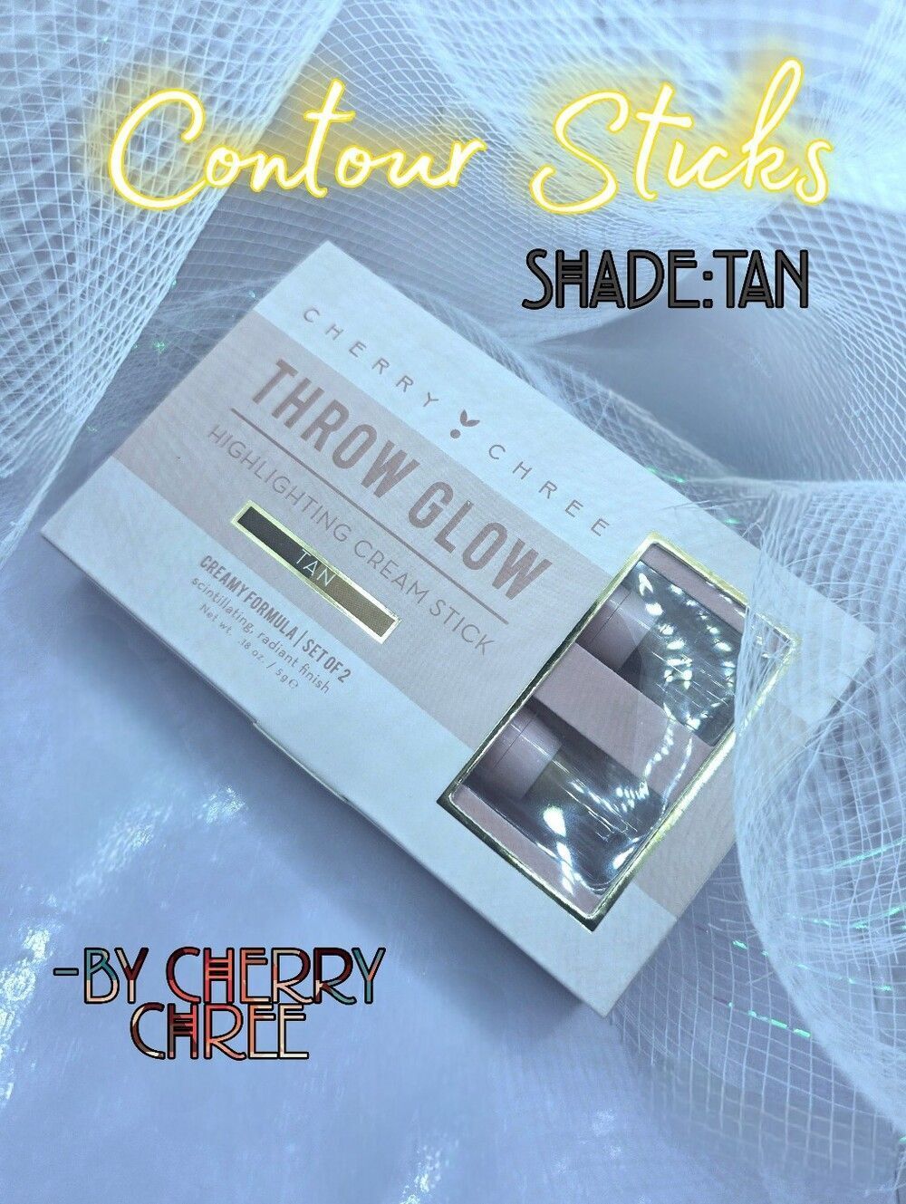 Two Pak - Contour Cream Sticks in a  Tan for minimizing facial features